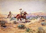 Charles Marion Russell Famous Paintings - Roping a Wolf